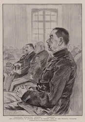 Das Kriegsgericht von Hauptmann Dreyfus in Rennes, einige der Hauptzeugen